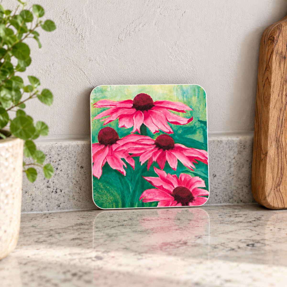 Delicious Candy Echinacea Coaster