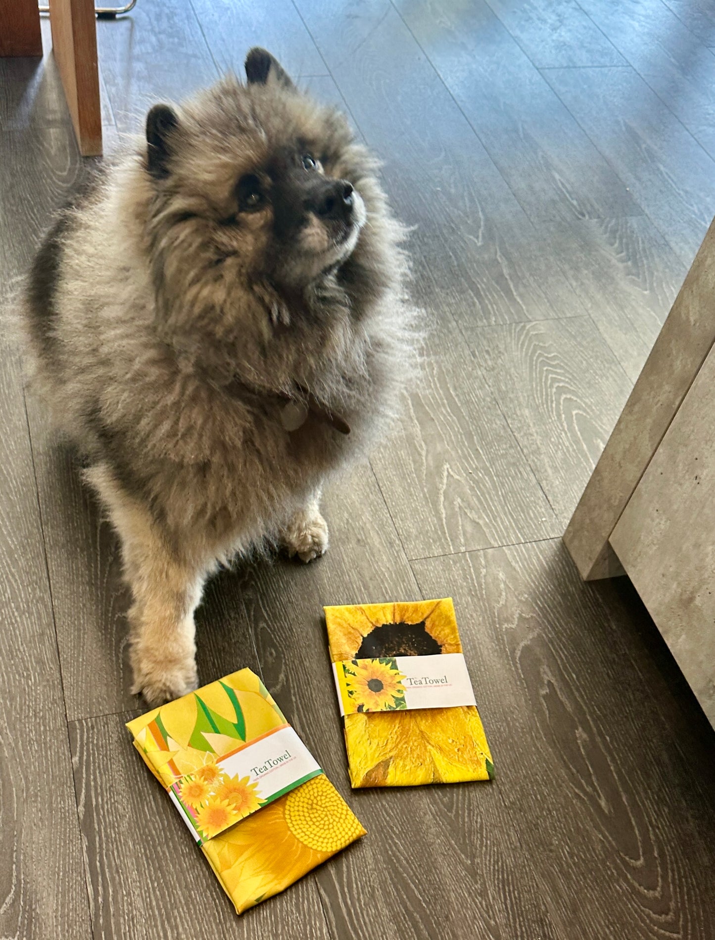 Tea Towel 'Teddy Bear' Sunflower