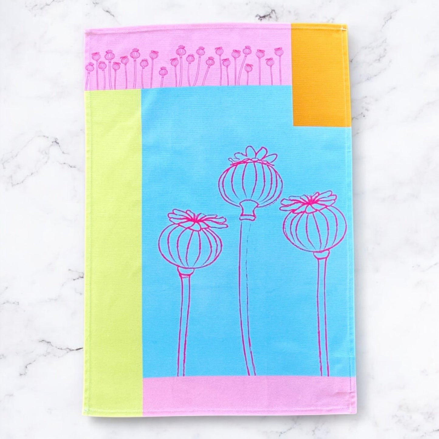 Poppy Seed Head Tea Towel