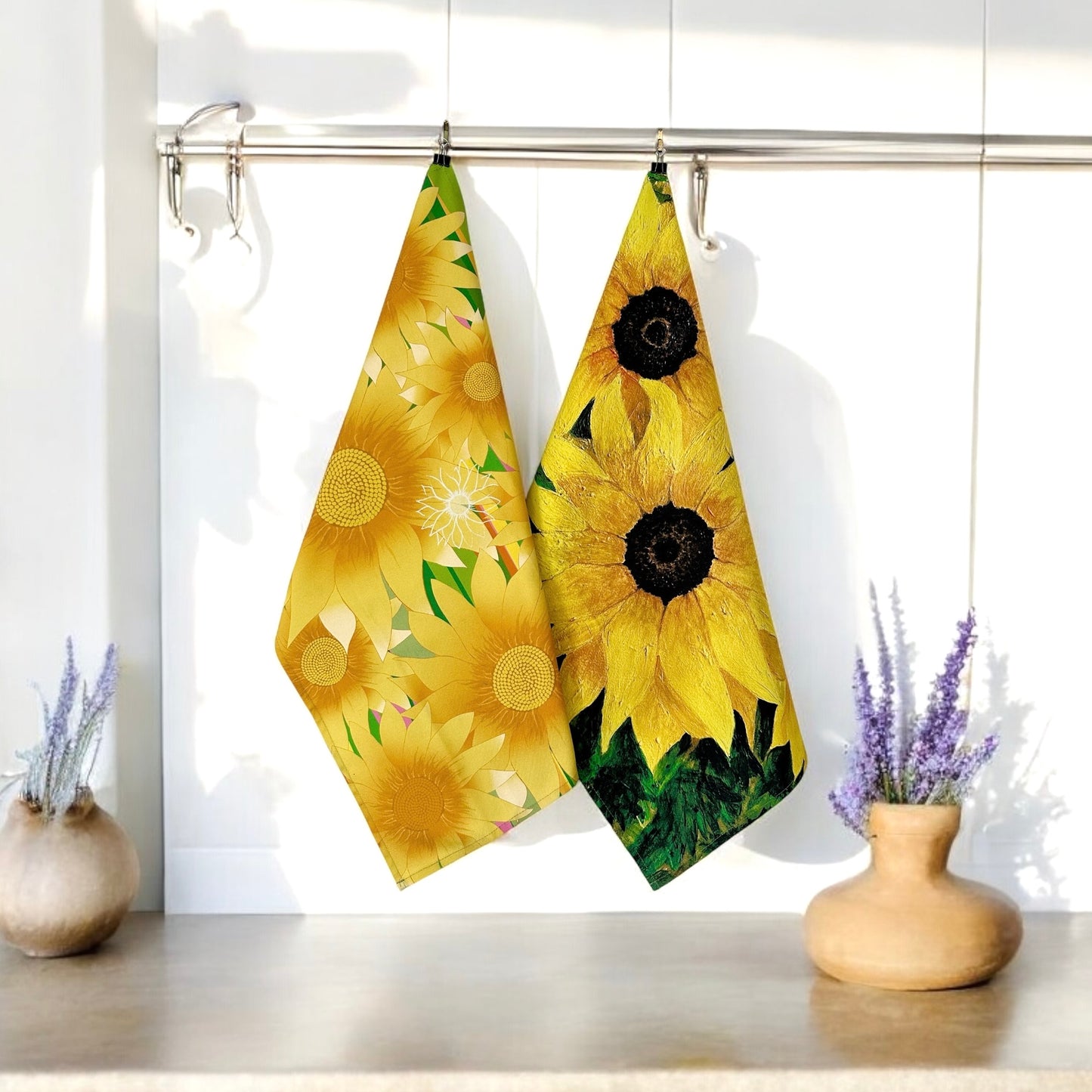 'Teddy Bear' Sunflower Tea Towel