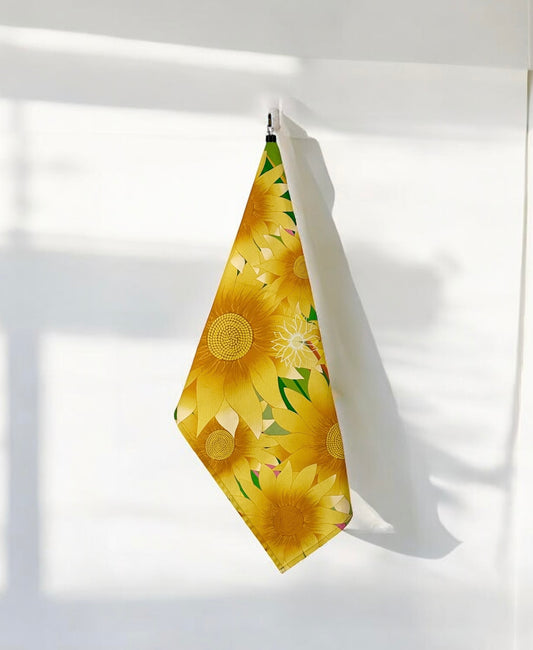 'Teddy Bear' Sunflower Tea Towel
