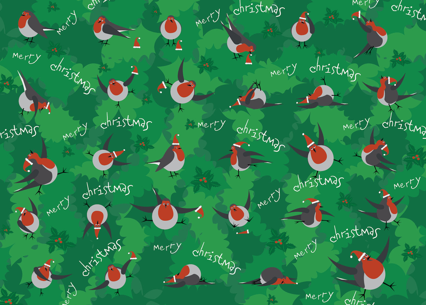 Wrapping Christmas Holly