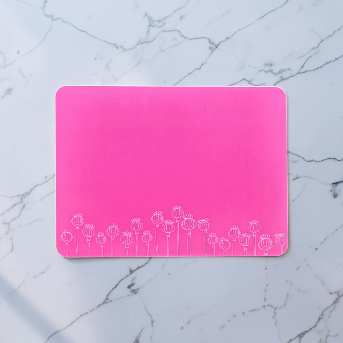 Poppy Seed Head Placemat Pink