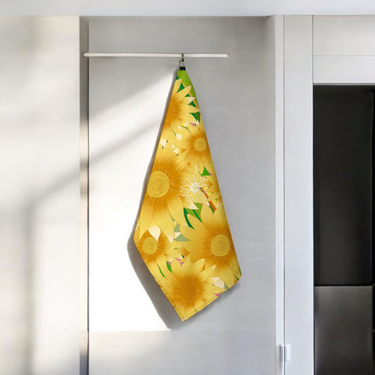 Tea Towel 'Teddy Bear' Sunflower