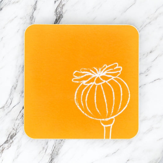 Orange Poppy Coaster
