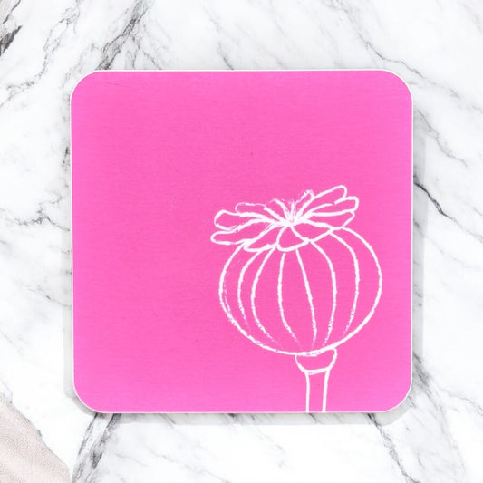 Pink Poppy Coaster