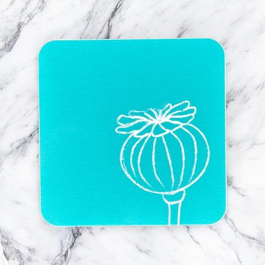 Blue Poppy Coaster