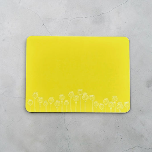 Poppy Seed Head Placemat Lime