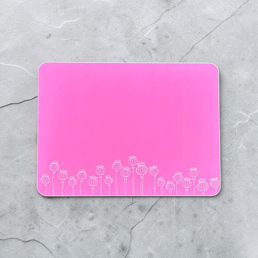 Poppy Seed Head Placemat Pink