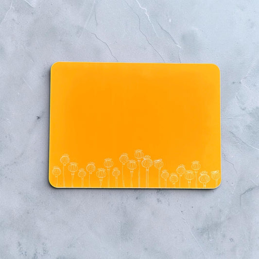 Poppy Seed Head Placemat Orange