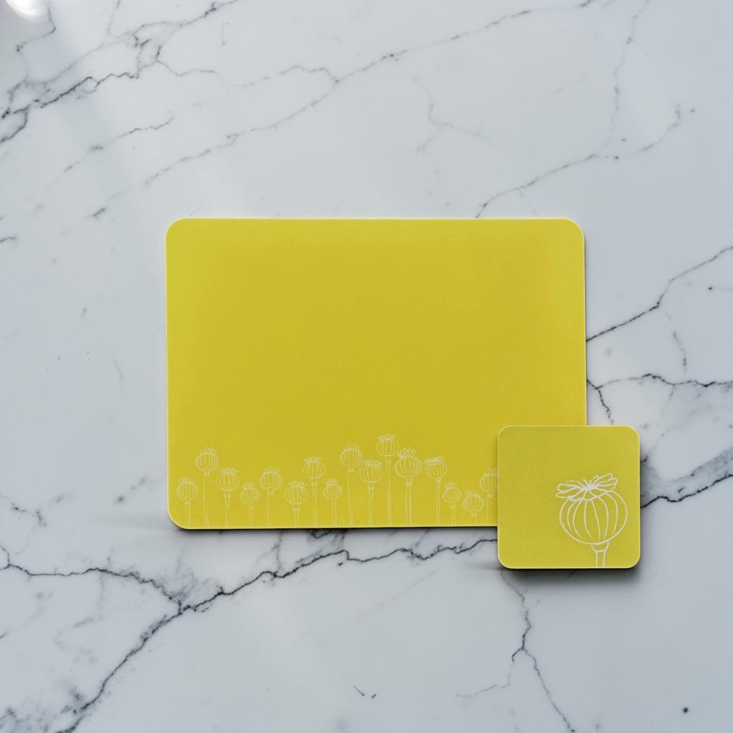 Poppy Seed Head Placemat Lime