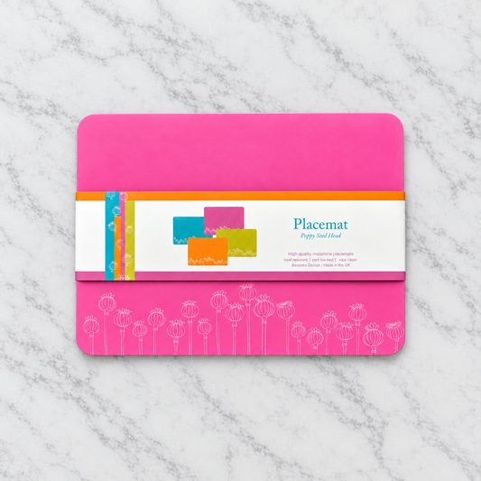 Poppy Seed Head Placemat Pink