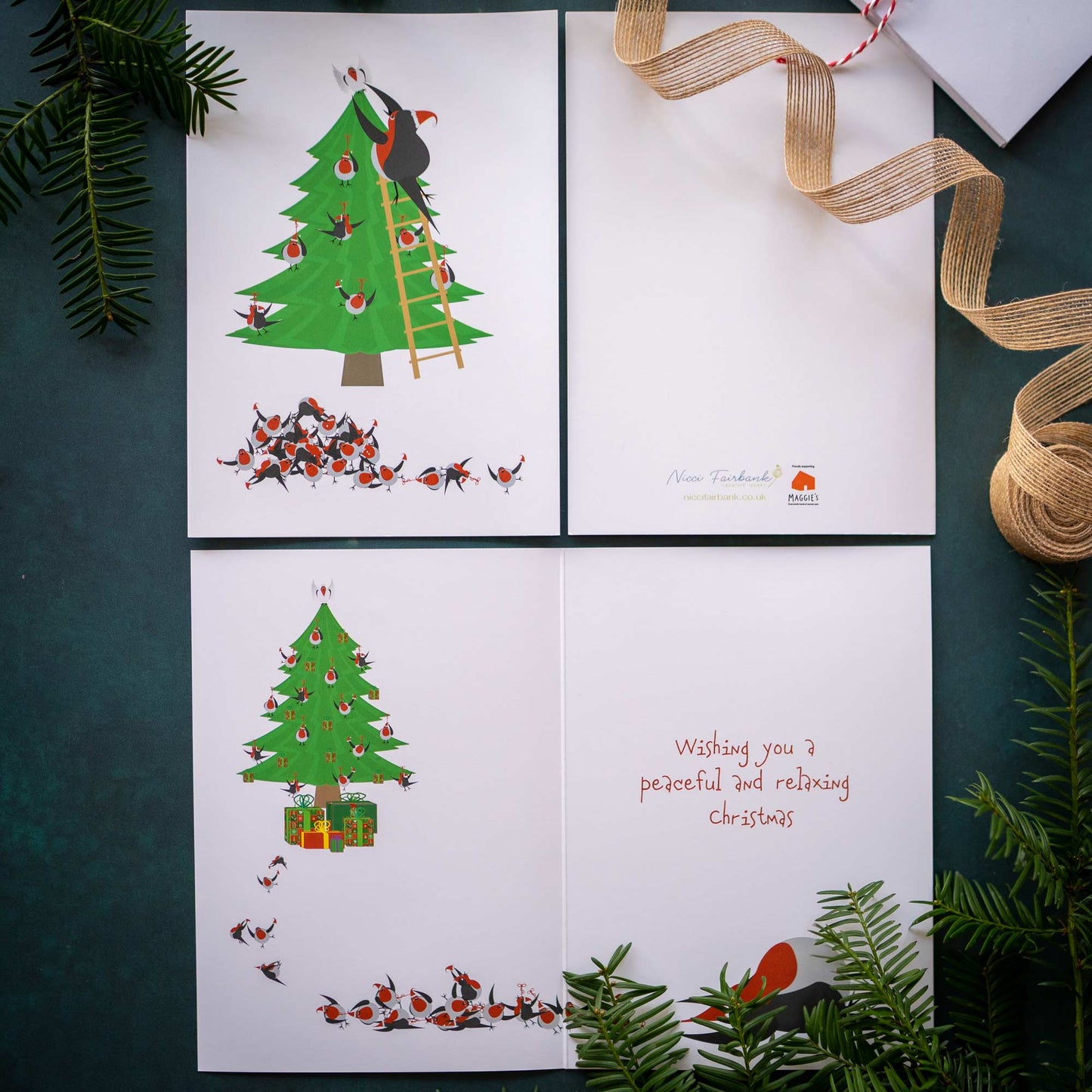 Hand Drawn Christmas Tree Cards