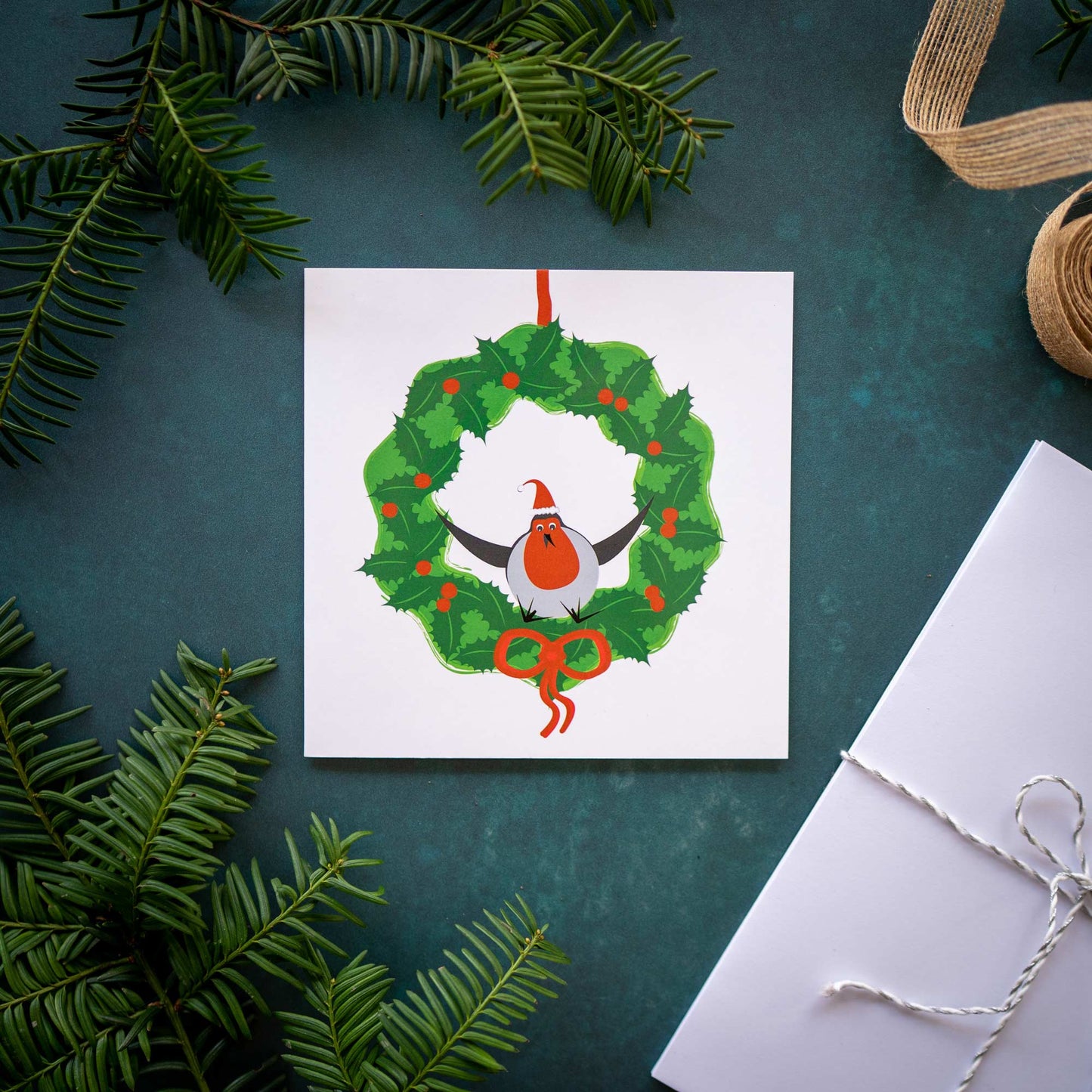 Hand Drawn Christmas Wreath Cards