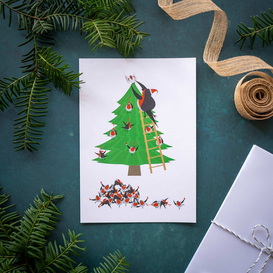 Hand Drawn Christmas Tree Cards